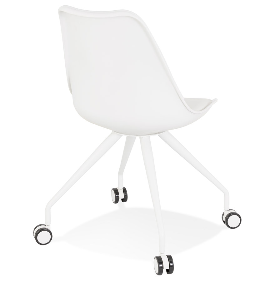 Kokoon Design White 'SKIN' Office Chair On Casters With White Metal Structure