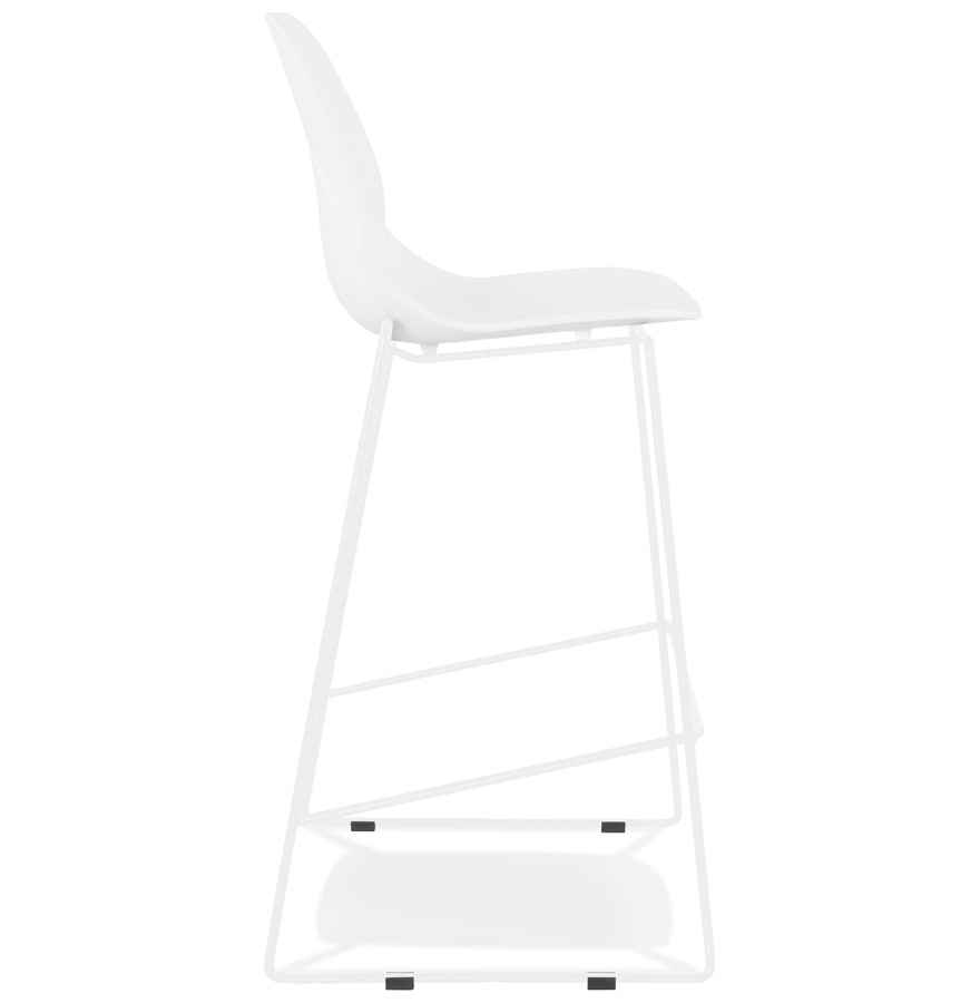 Kokoon Design White Stackable Designer Bar Stool 'BERLIN' With White Metal Leg