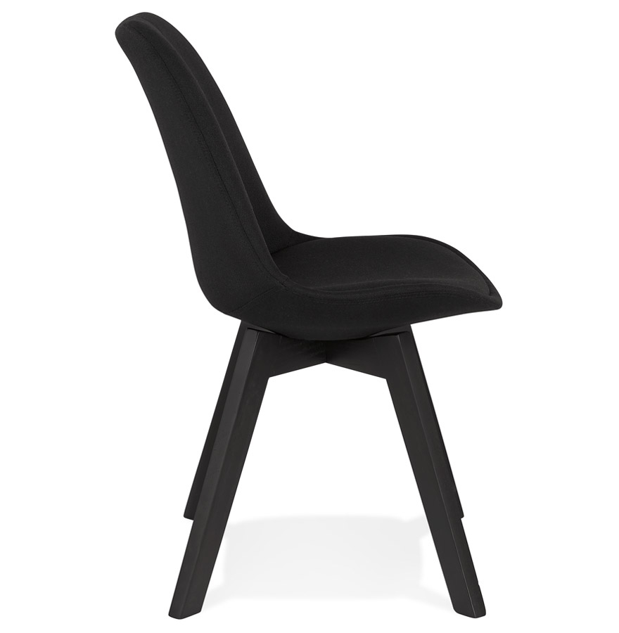 Kokoon Design WILLY' Designer Chair In Black Fabric And Wood
