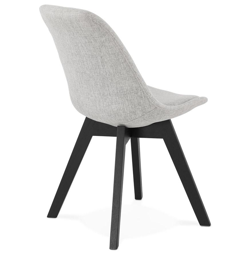 Kokoon Design WILLY' Designer Chair In Gray Fabric With Black Wooden Legs