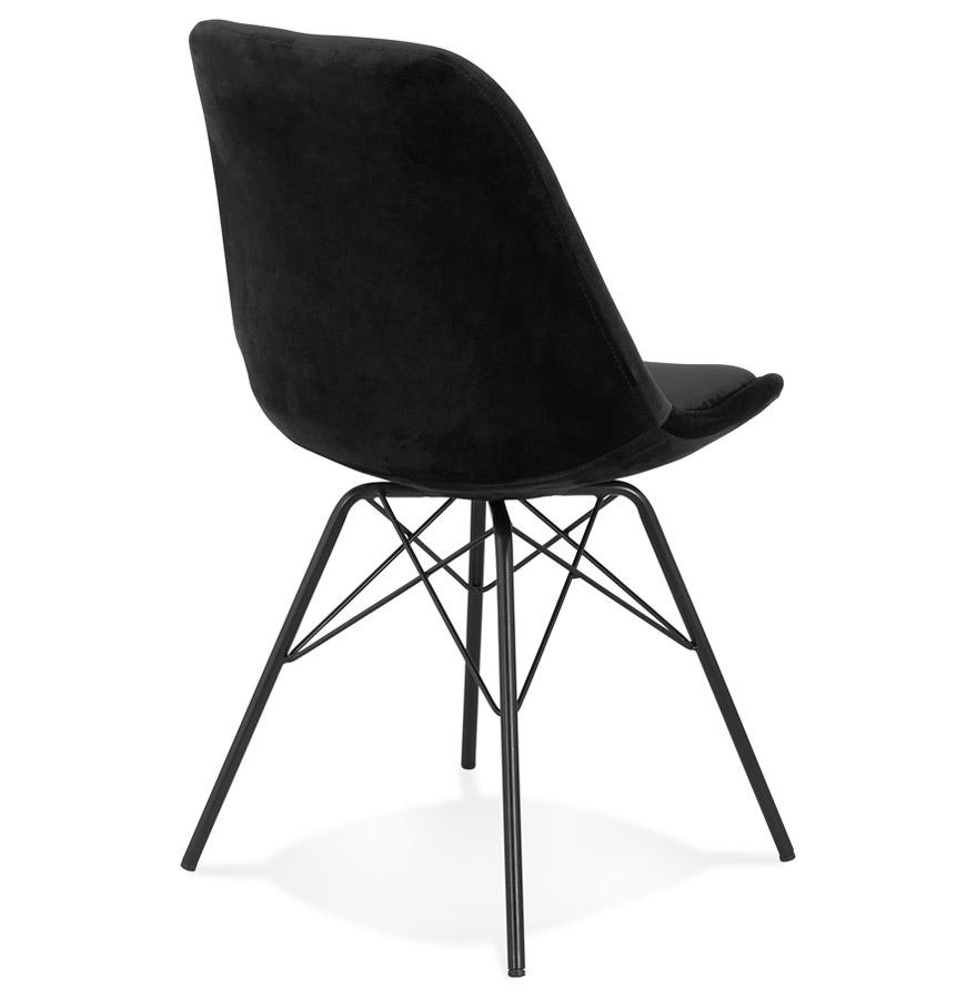 Kokoon Design ZAZY' Designer Chair In Black Velvet And Black Metal Legs