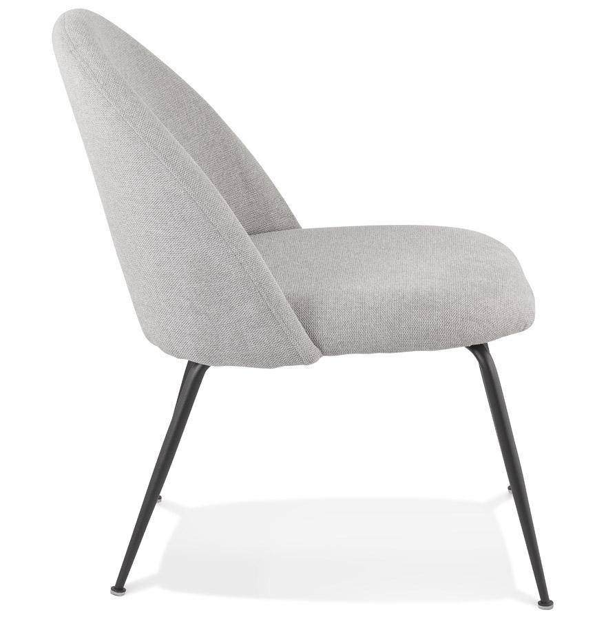 Kokoon Design ZILLA' Lounge Chair In Gray Fabric And Black Metal Legs