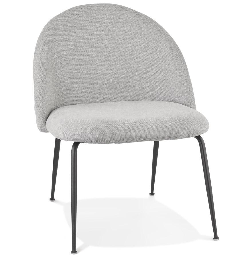 kokoon design ZILLA' lounge chair in gray fabric and black metal legs