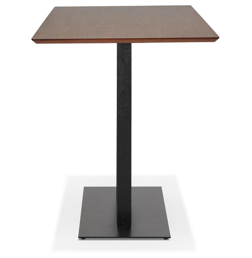 Kokoon Design ZUMBA BAR' Designer High Table In Walnut Finish Wood With Black Metal Leg - 180x90 Cm