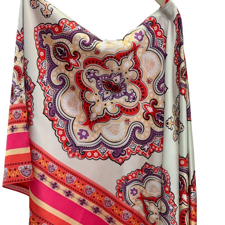 l & c Asymmetrische top met print