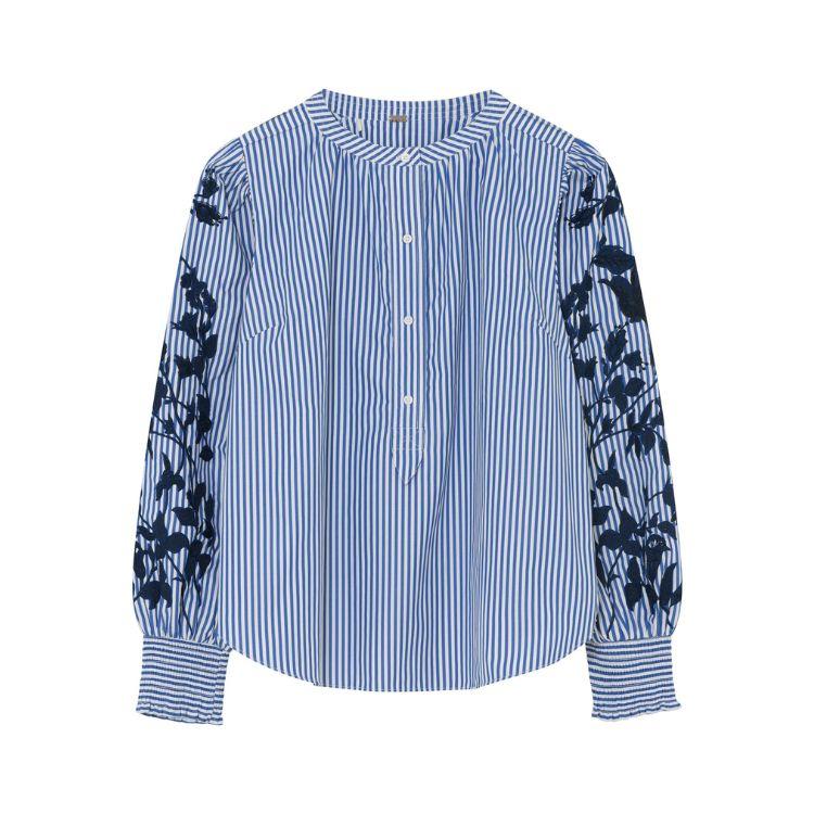 l & c Gestreepte blouse met applicatie op de mouwen