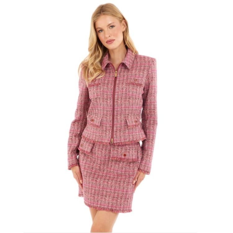 L & C Kort Getailleerd Bouclé Jasje