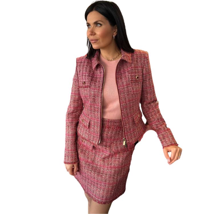 L & C Kort Getailleerd Bouclé Jasje