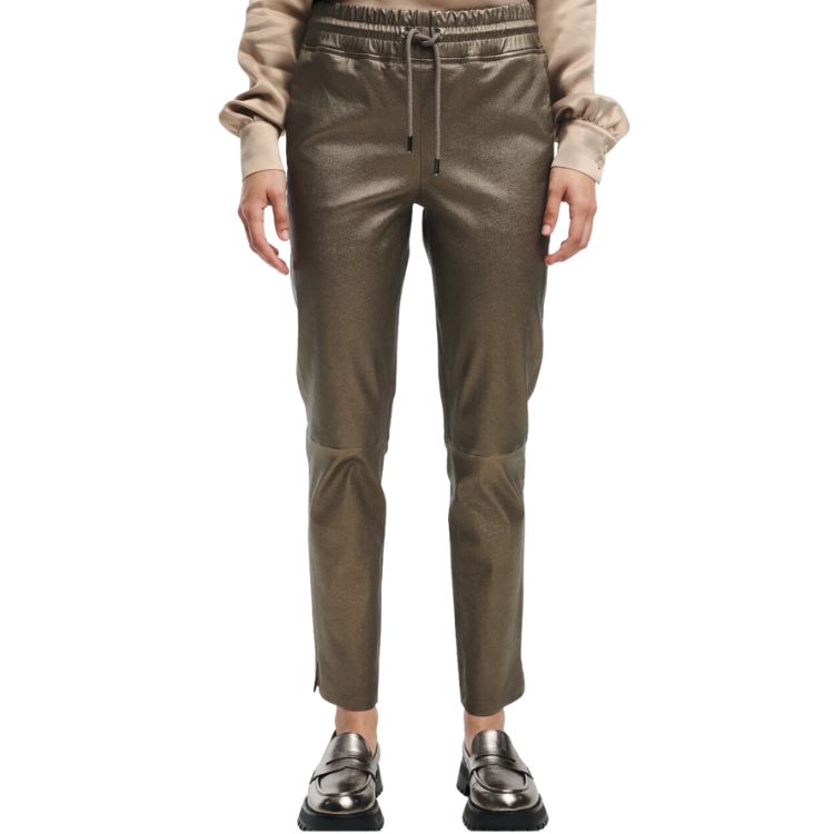 l & c Leather stretch broek Naomi in brons kleur
