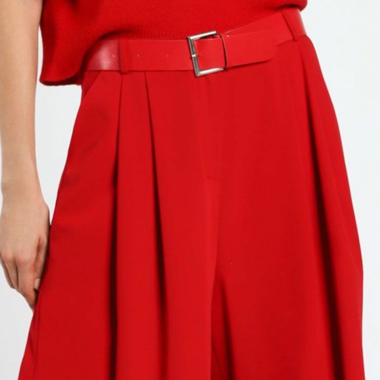 l & c Palazzo Broek met riem en steekzakken