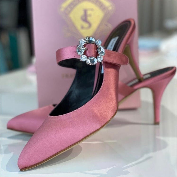 l & c Sandalen (muiltje) met gesp van kristallen