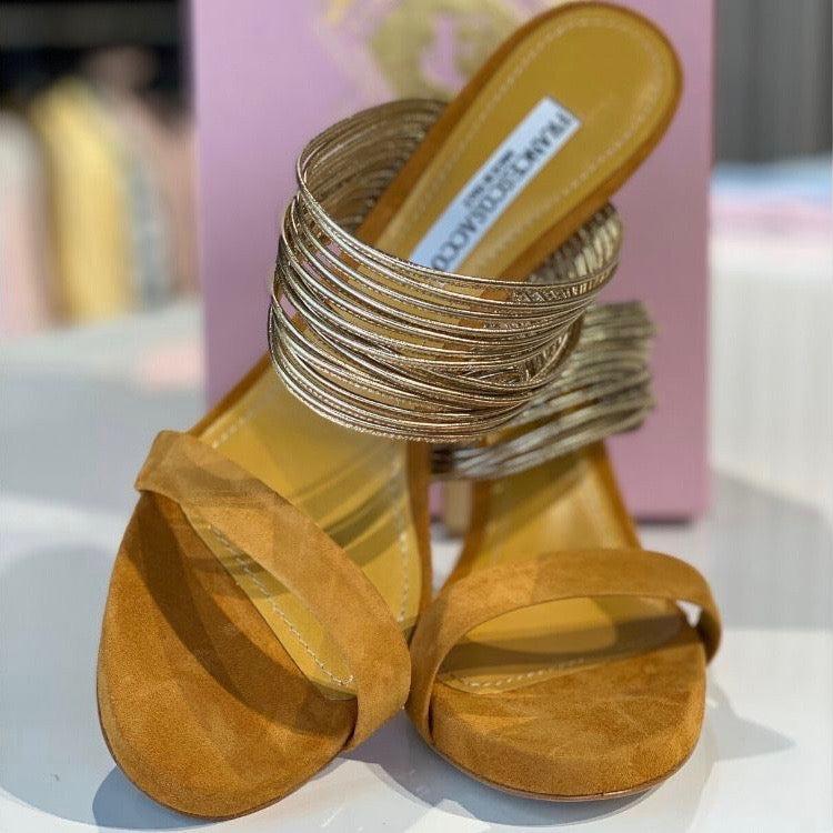 L & C Suède Sandalen Met Hak