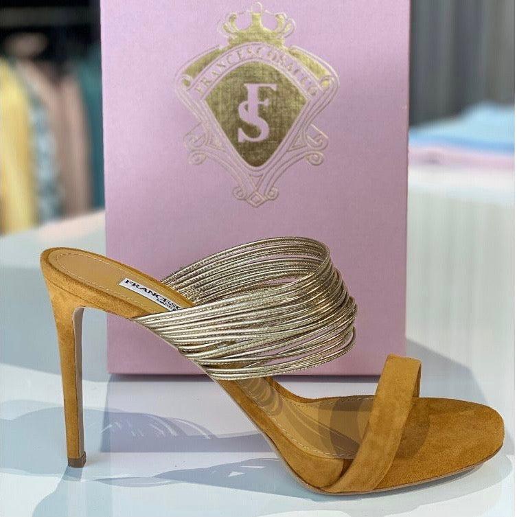 L & C Suède Sandalen Met Hak