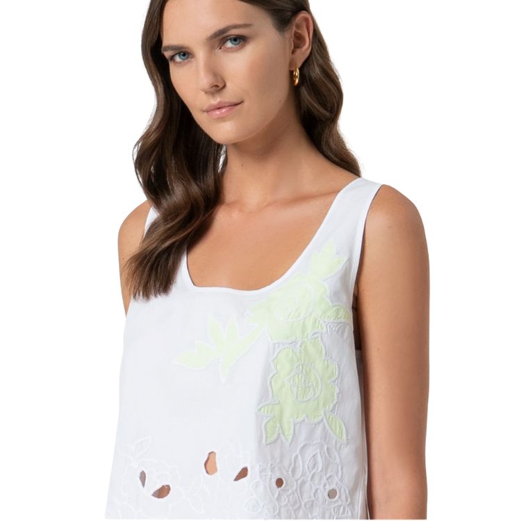 l & c Tank top made in San gallo lace