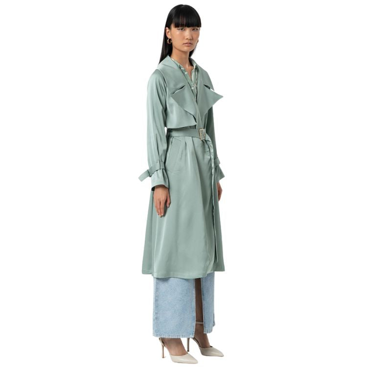 l & c Trenchcoat in mintkleur