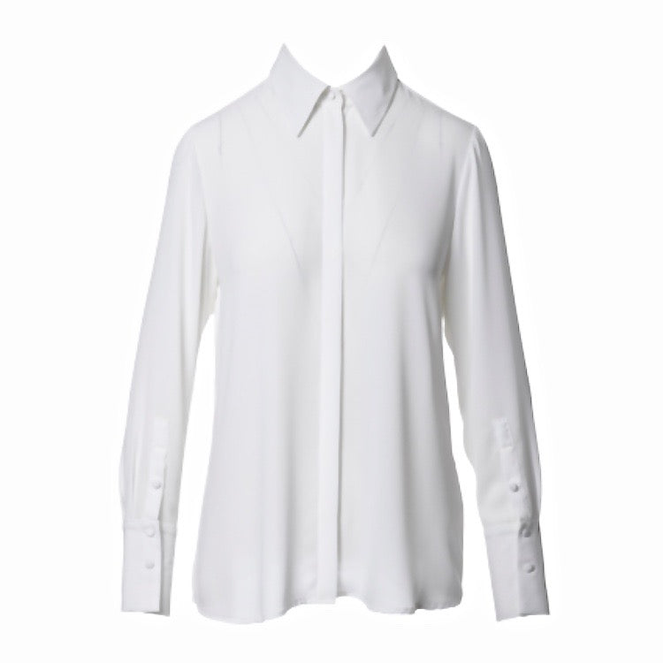 l & c Viscose blouse met knoop mangete