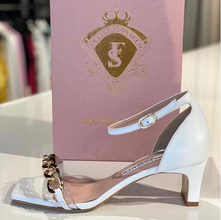 l & c Witte italiaanse dames sandalen