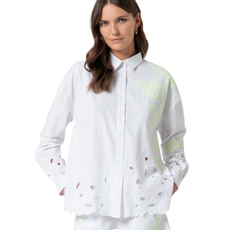 l & c Shirt loose fit made in San Gallo lace (broderie)