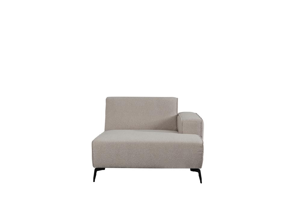 label51 Bank Nero Longchair Arm Rechts Voorstaand 117x151x80 cm