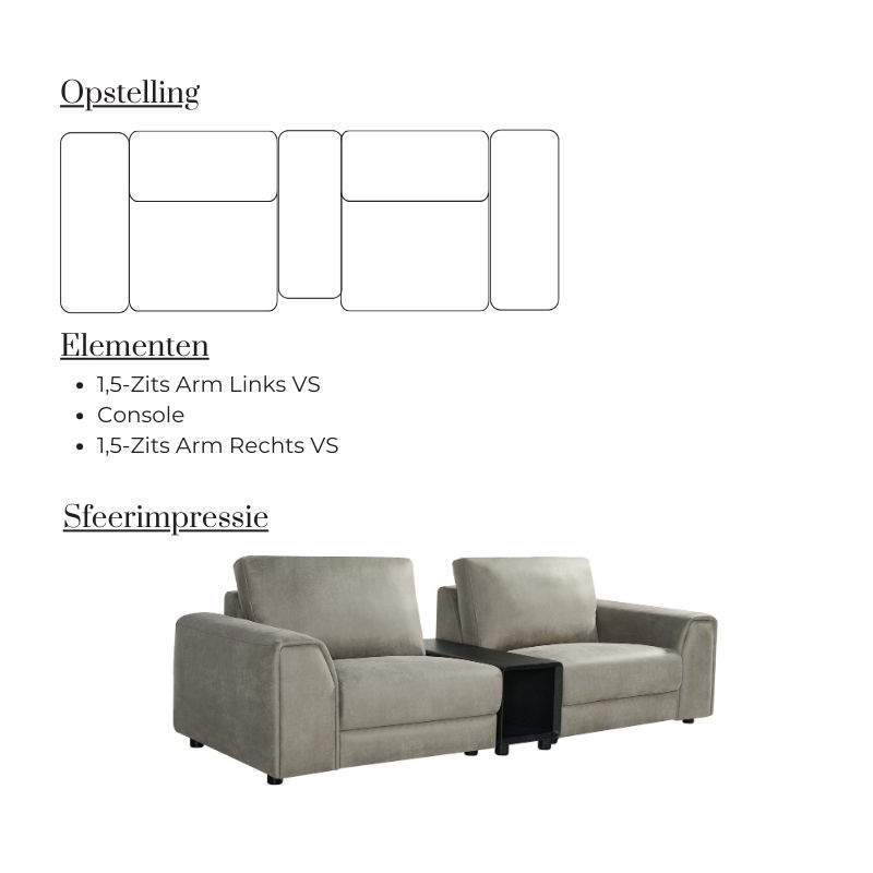 Label51 Bank Tivoli 3-Zits + Console