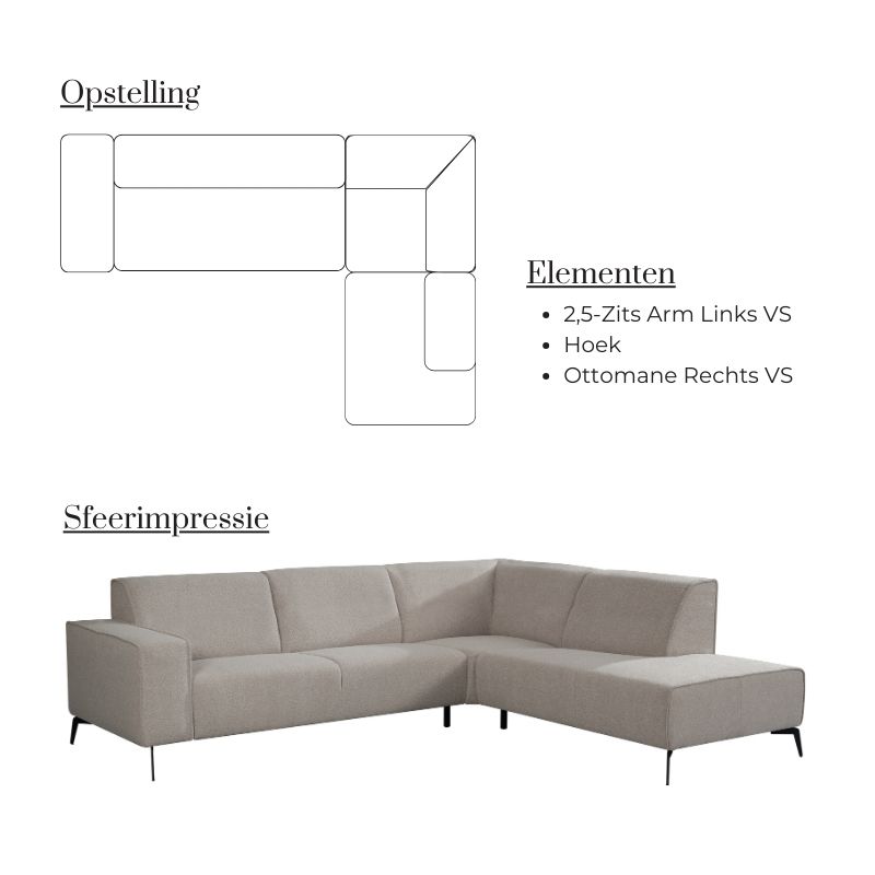 Label51 Hoekbank Nero Rechts