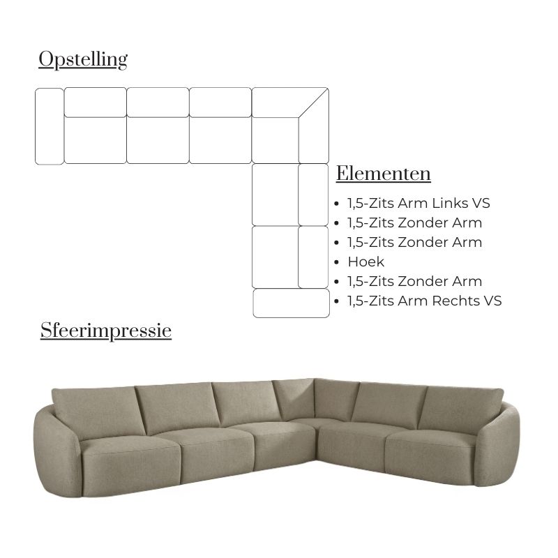 Label51 Hoekbank Rocca Rechts