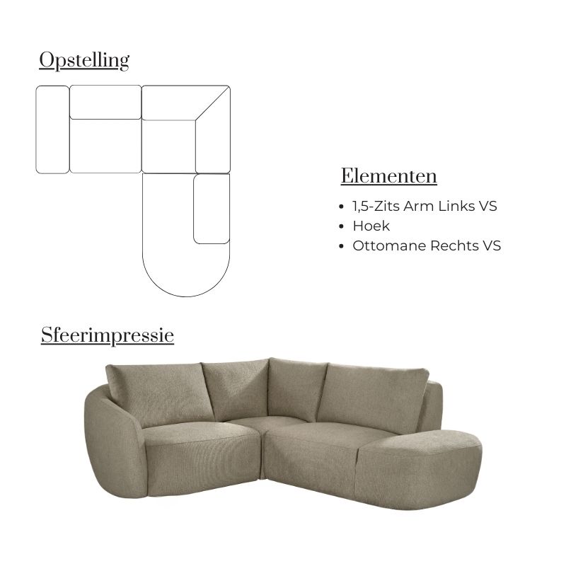 Label51 Hoekbank Rocca Rechts