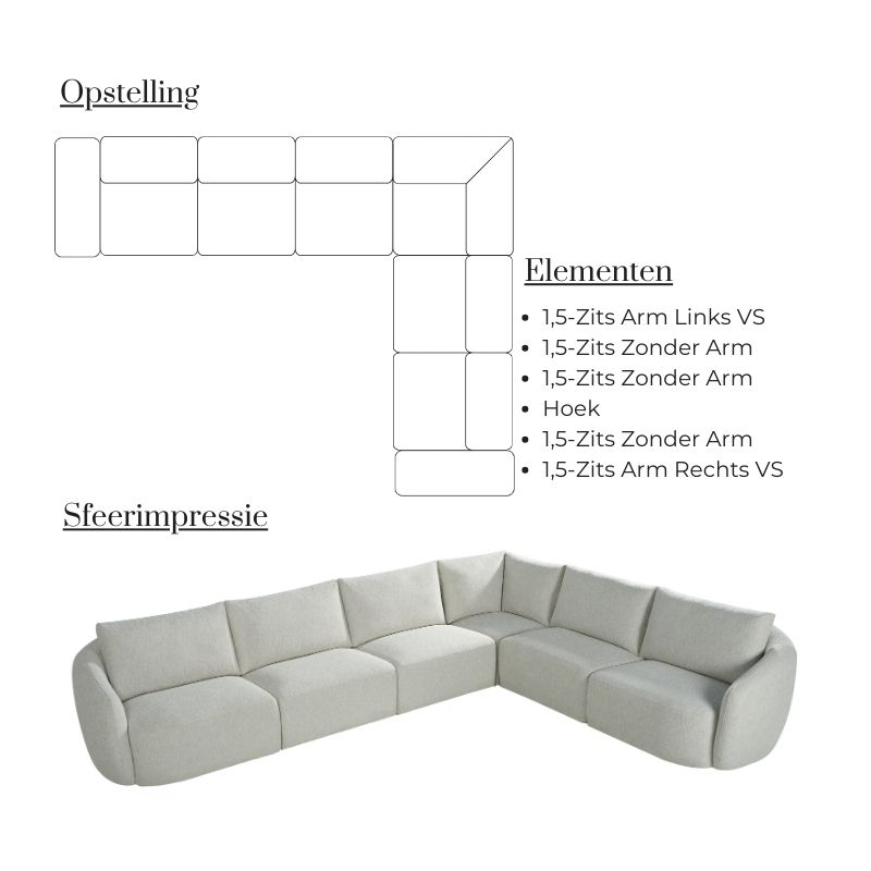 Label51 Hoekbank Rocca Rechts