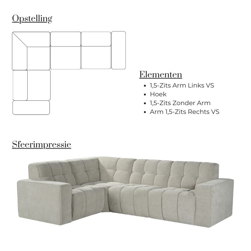 Label51 Hoekbank Valentino Links