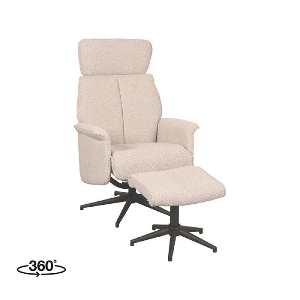 Label51 Relaxfauteuil Verdal + Hocker 77x79x109 Cm
