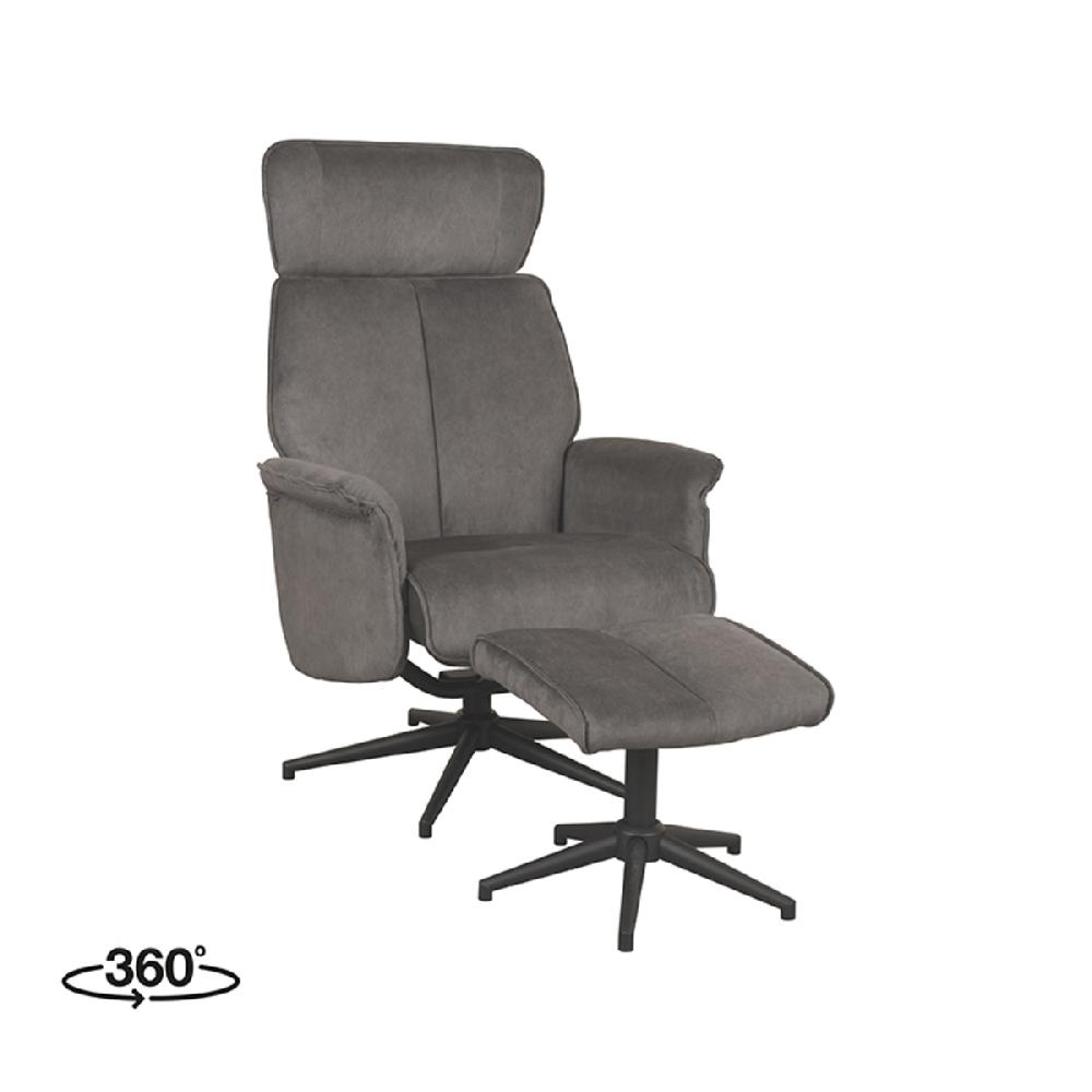 Label51 Relaxfauteuil Verdal + Hocker 77x79x109 Cm