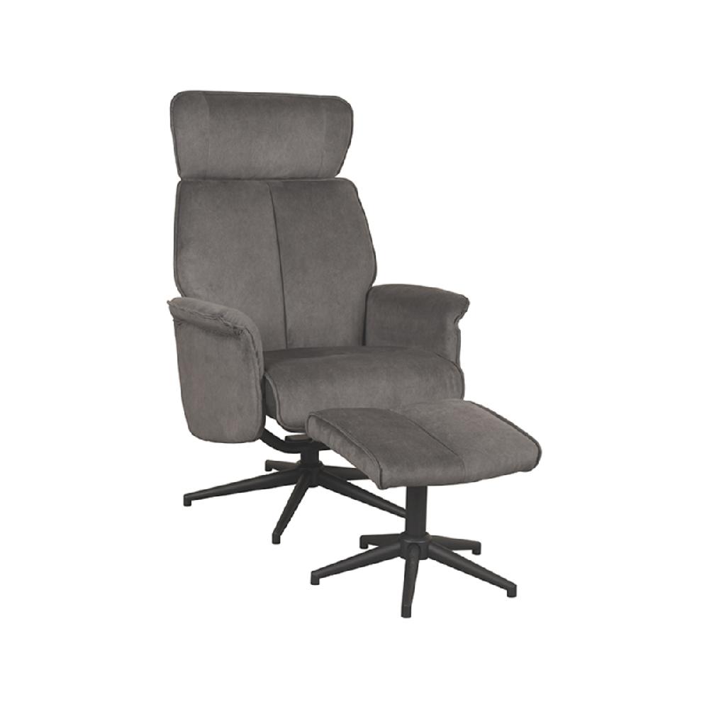 Label51 Relaxfauteuil Verdal + Hocker 77x79x109 Cm