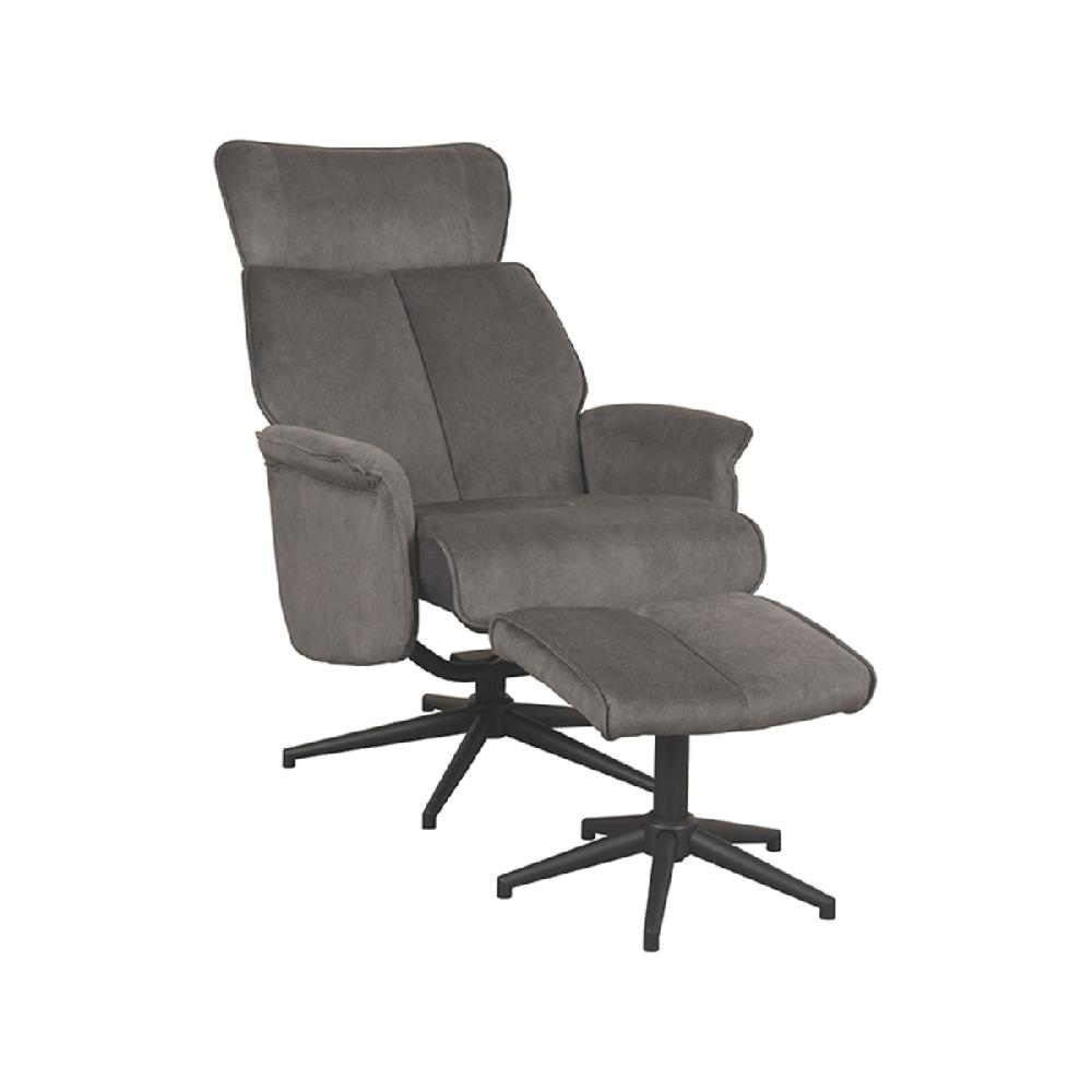 Label51 Relaxfauteuil Verdal + Hocker 77x79x109 Cm