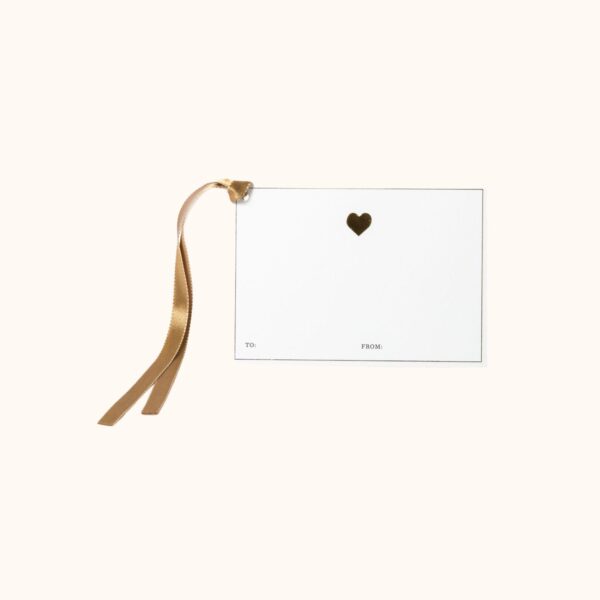 l'aimé Hart (met lint) – Wens Kaart