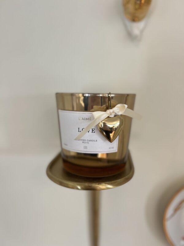 l'aimé Heart (solid brass) 1000 grams Candle