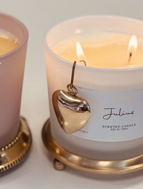 L'aimé Heart (solid Brass) 600 Grams Candle