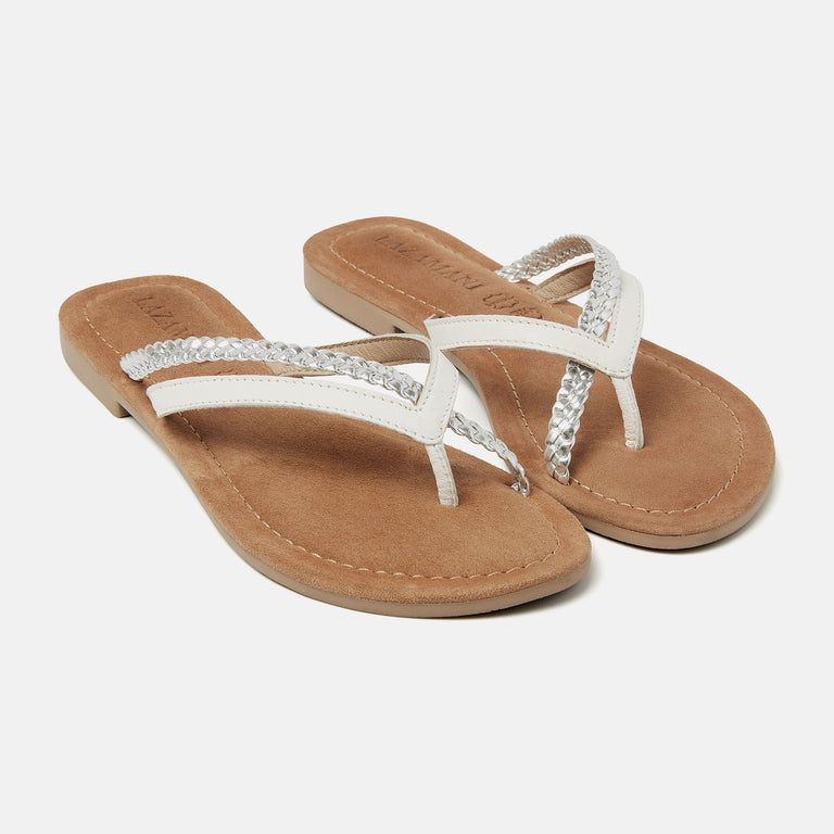 Lazamani Bibi Dames Slippers Wit LA33759white | Lazamani