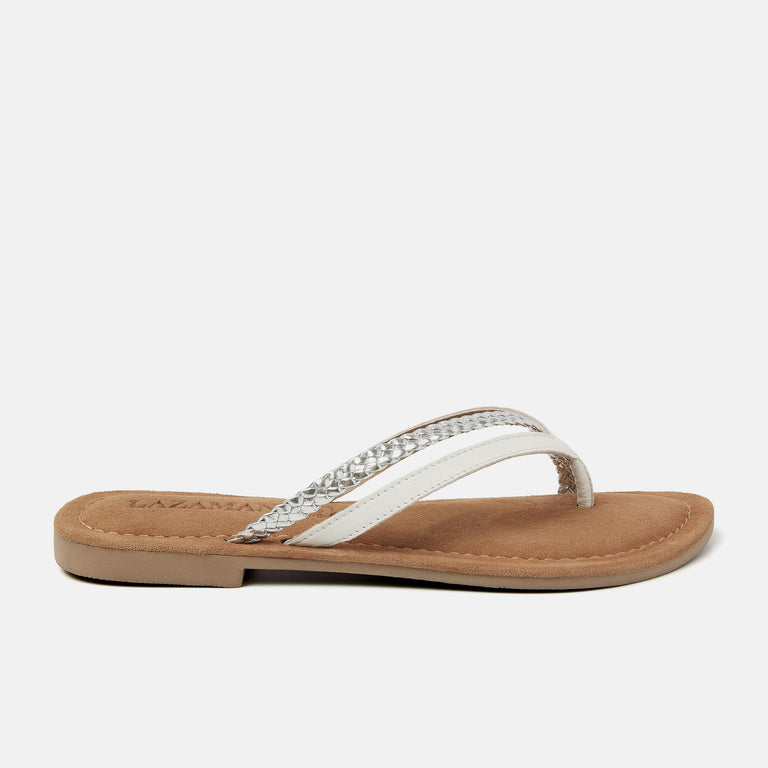 lazamani Bibi Dames Slippers Wit LA33759white | Lazamani