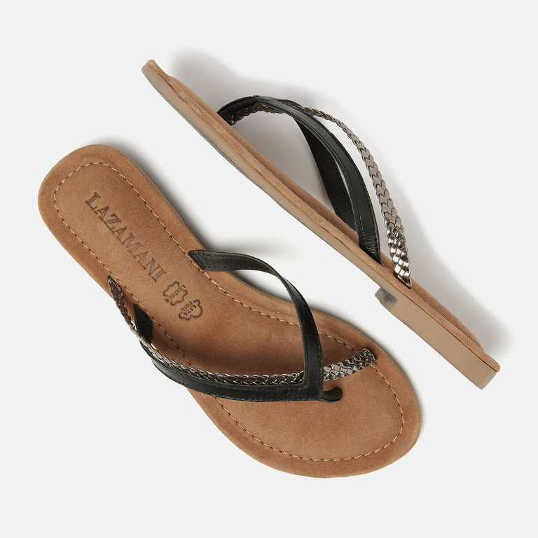 Lazamani Bibi Dames Slippers Zwart LA33759black | Lazamani