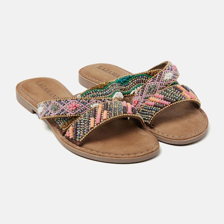 Lazamani Charlie Dames Slippers Tan LA75437tan | Lazamani