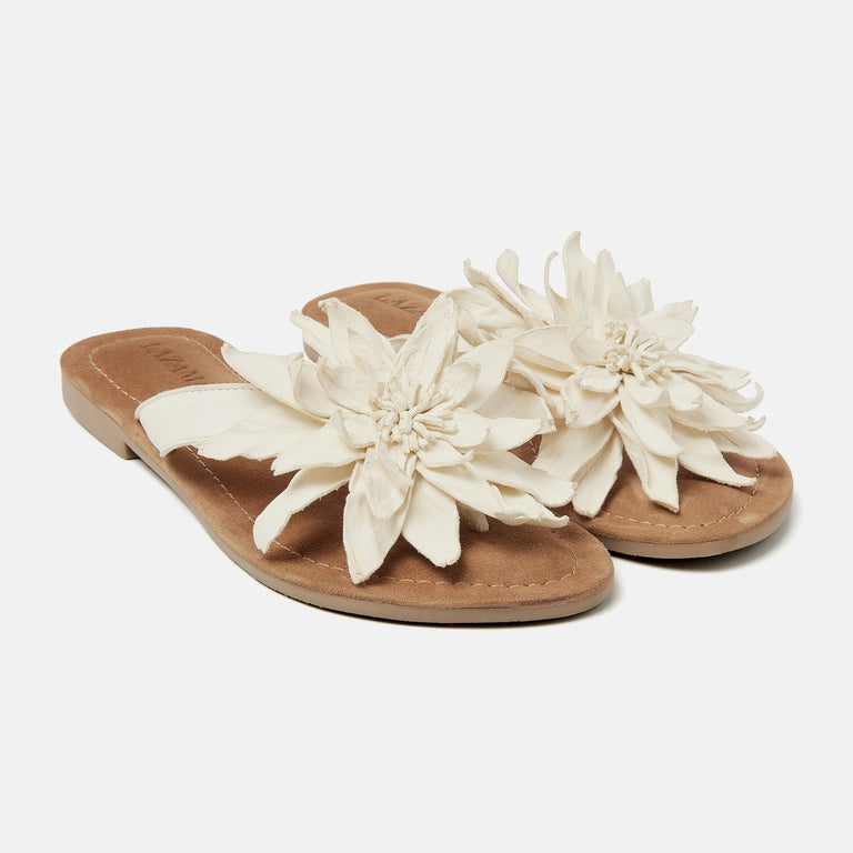 Lazamani Daisy Dames Slippers Wit LA33734offwhite | Lazamani