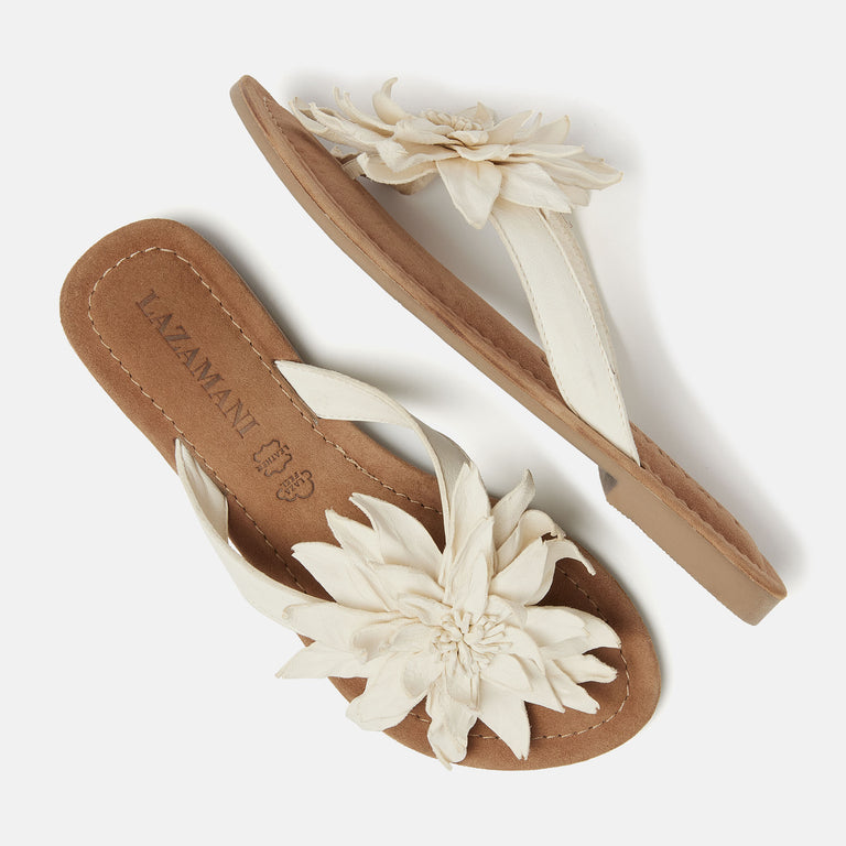Lazamani Daisy Dames Slippers Wit LA33734offwhite | Lazamani