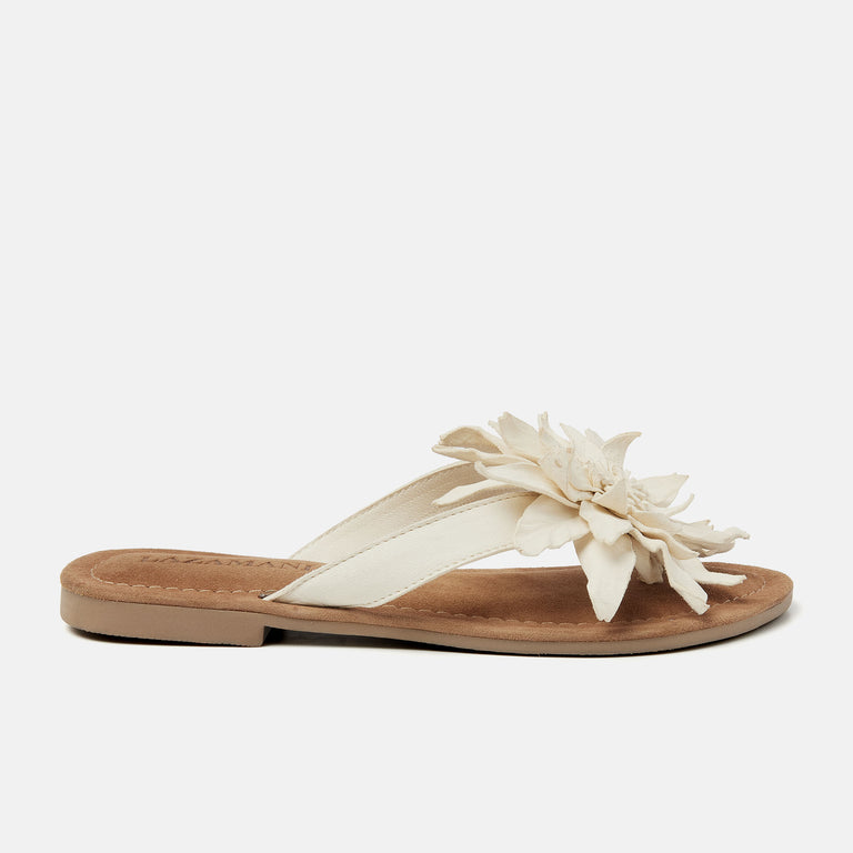 lazamani Daisy Dames Slippers Wit LA33734offwhite | Lazamani