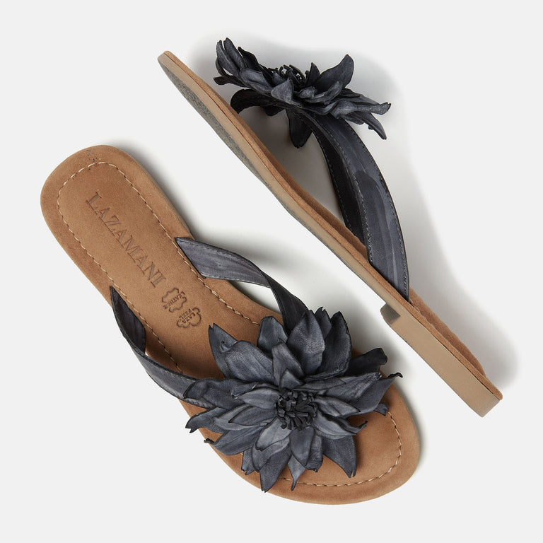 Lazamani Daisy Dames Slippers Zwart LA33734black | Lazamani