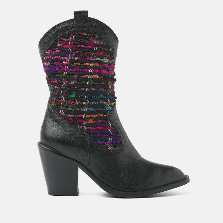 lazamani Dames Cowboy Laarsjes 35.119 Black | Lazamani