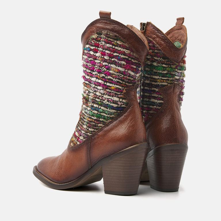 Lazamani Dames Cowboy Laarsjes 35.119 Cognac | Lazamani