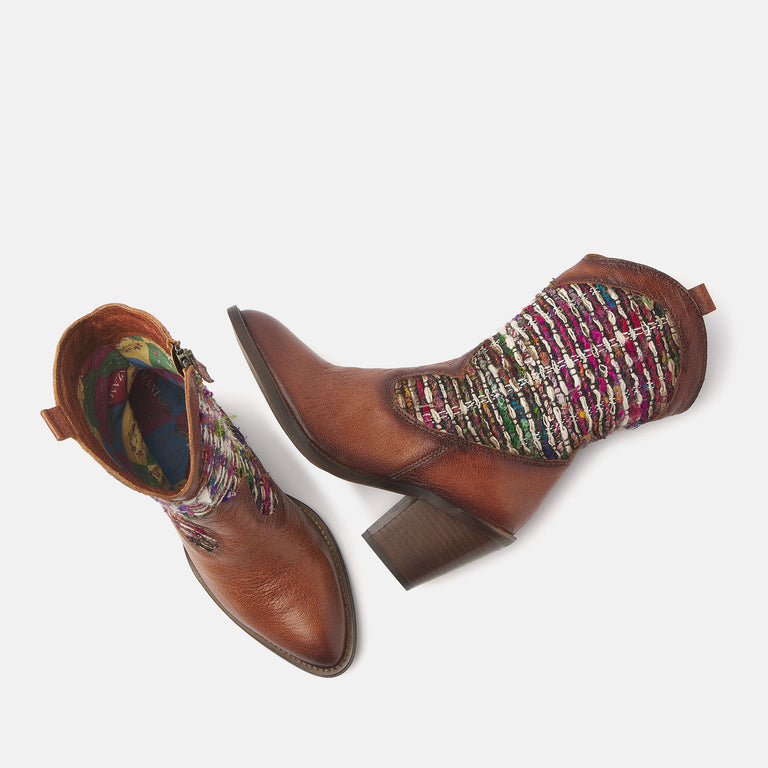 Lazamani Dames Cowboy Laarsjes 35.119 Cognac | Lazamani