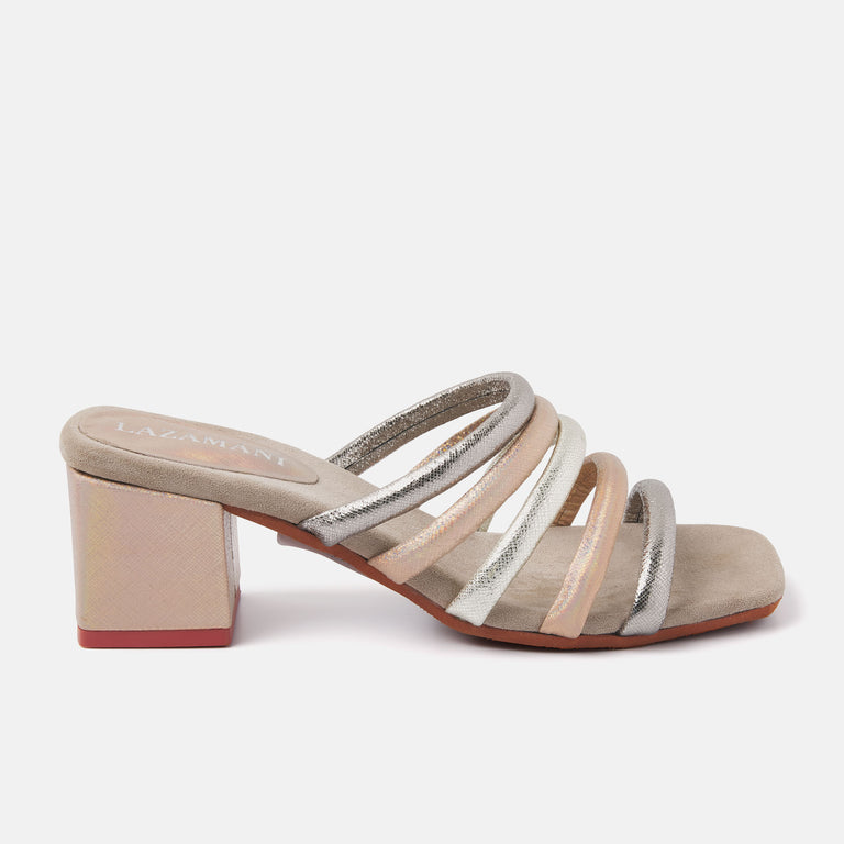 lazamani Dames Muiltjes 85.562 Biscuit Multi | Lazamani