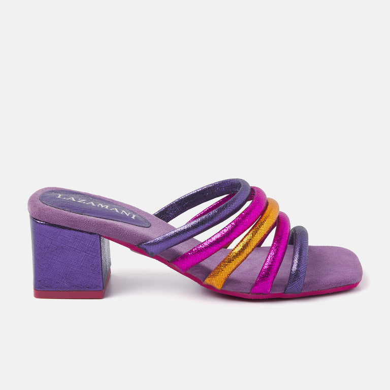 lazamani Dames Muiltjes 85.562 Purple Multi | Lazamani