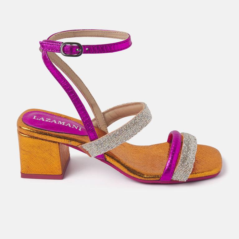 lazamani Dames Sandalen 85.563 Orange Multi | Lazamani